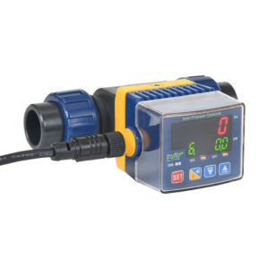 flujometro paleta ICON TKM paddle wheel flow meter PVC quimicos liquidos display LED industrial
