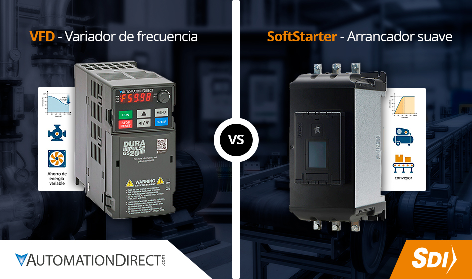 variador de frecuencia industrial y arrancador suave sdi
