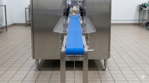 AquaGard LP conveyor sanitario ancho configurable V-guide banda centrada linea alimentos sdi