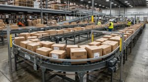 Conveyor según tu industria: cómo elegir el sistema correcto en logística, manufactura y alimentos 4 acumulación dinamica conveyor logística centro distribución buffer FIFO