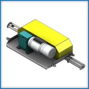 Pacline D-500-2000 drive unit motor overhead conveyor aereo industrial yellow gearbox