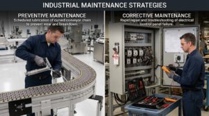 mantenimiento preventivo correctivo conveyor industrial tecnico revision sistema mecanico electrico